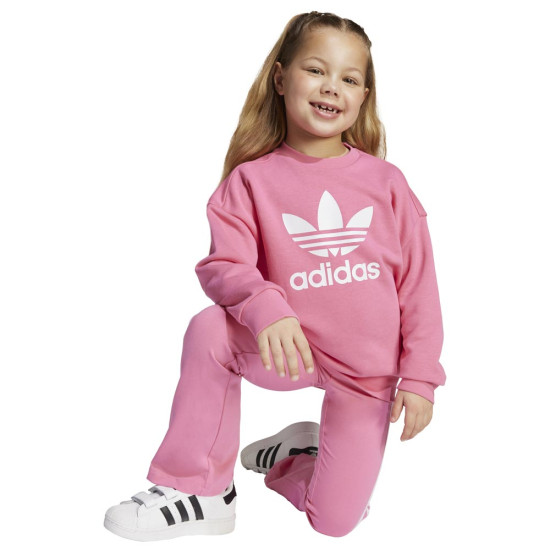 Adidas Παιδικές φόρμες σετ Loose Crew Flared Legging Set